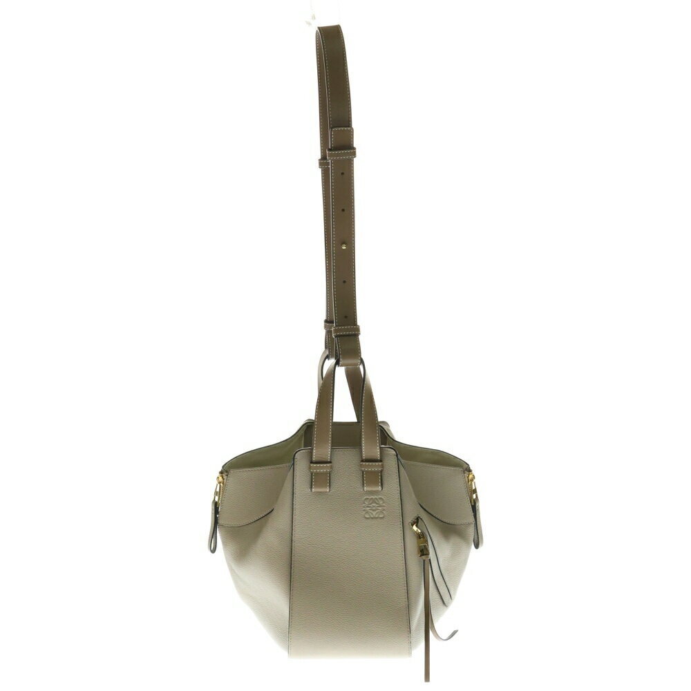 LOEWE Hammock Shoulder Bag Handbag Beige Tan Leather